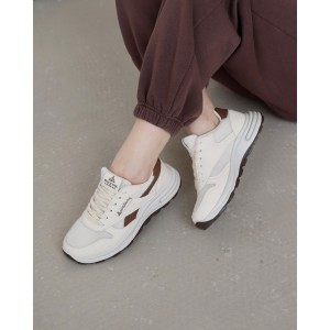 Кросівки жіночі DS-695 молочний/кава